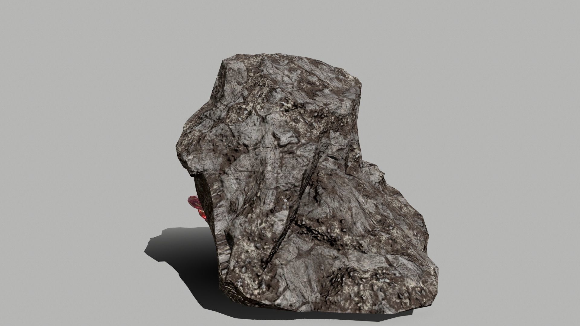 Crystal Set rock with crystals Low-poly 3D model_10