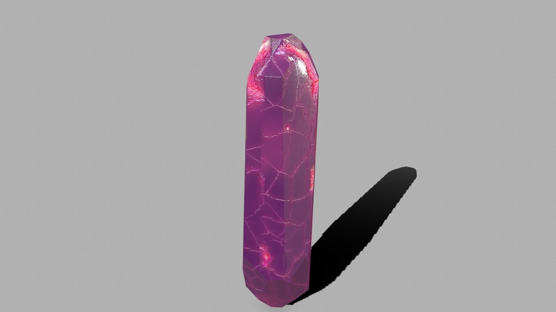 Crystal Set rock with crystals Low-poly 3D model_15