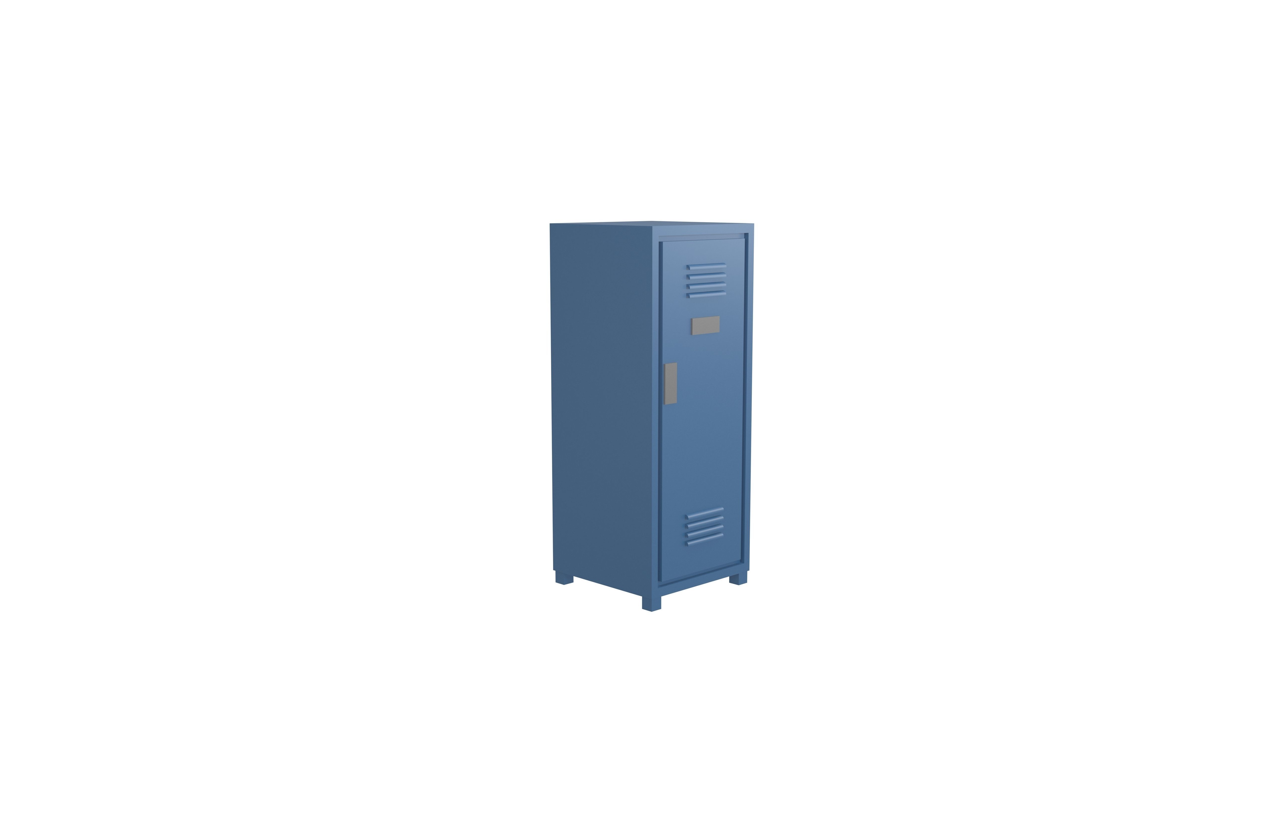 Locker v1 003 Low-poly 3D model_3
