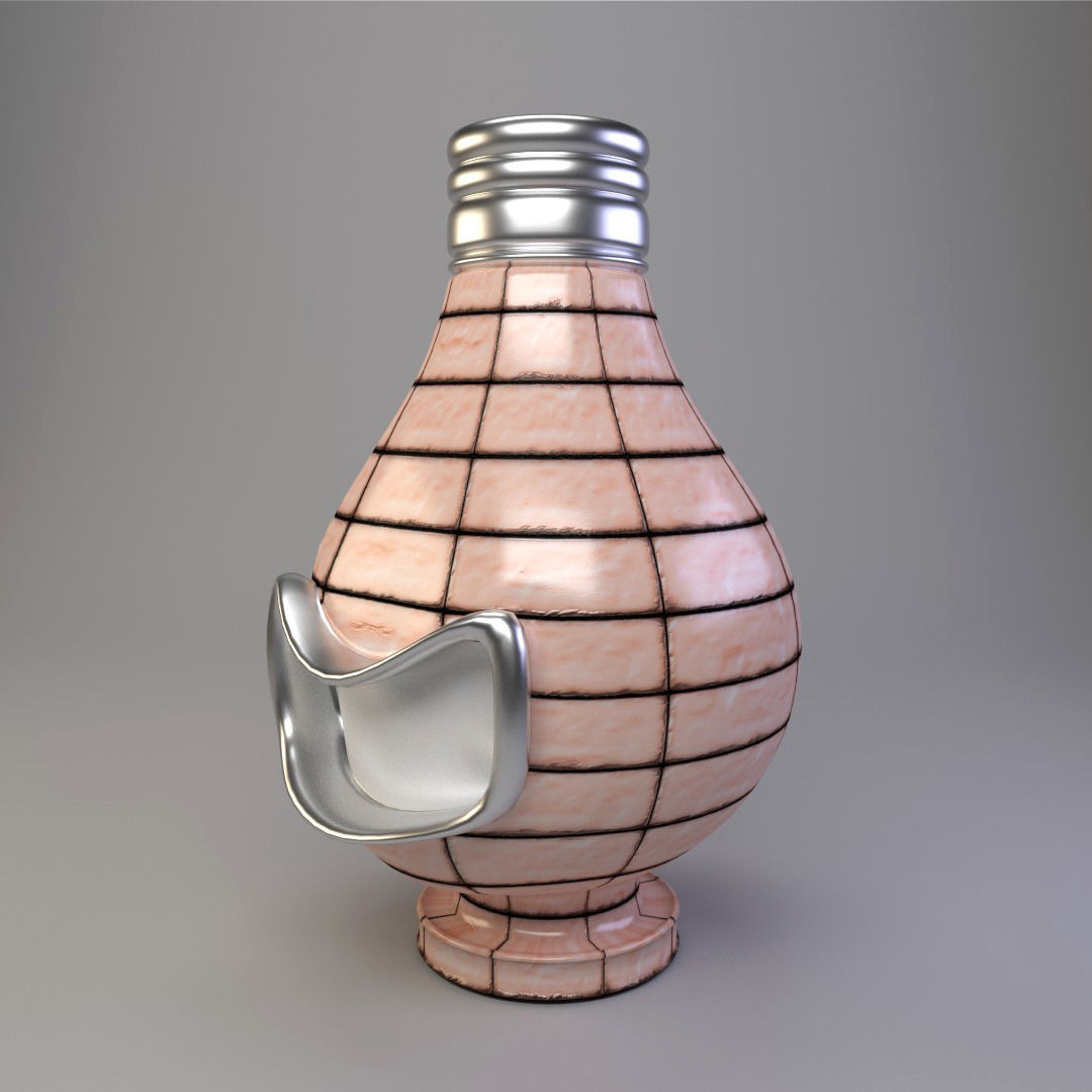 Smiling Light Bulb Figurine Material Shader Ball 3D model CGTrader