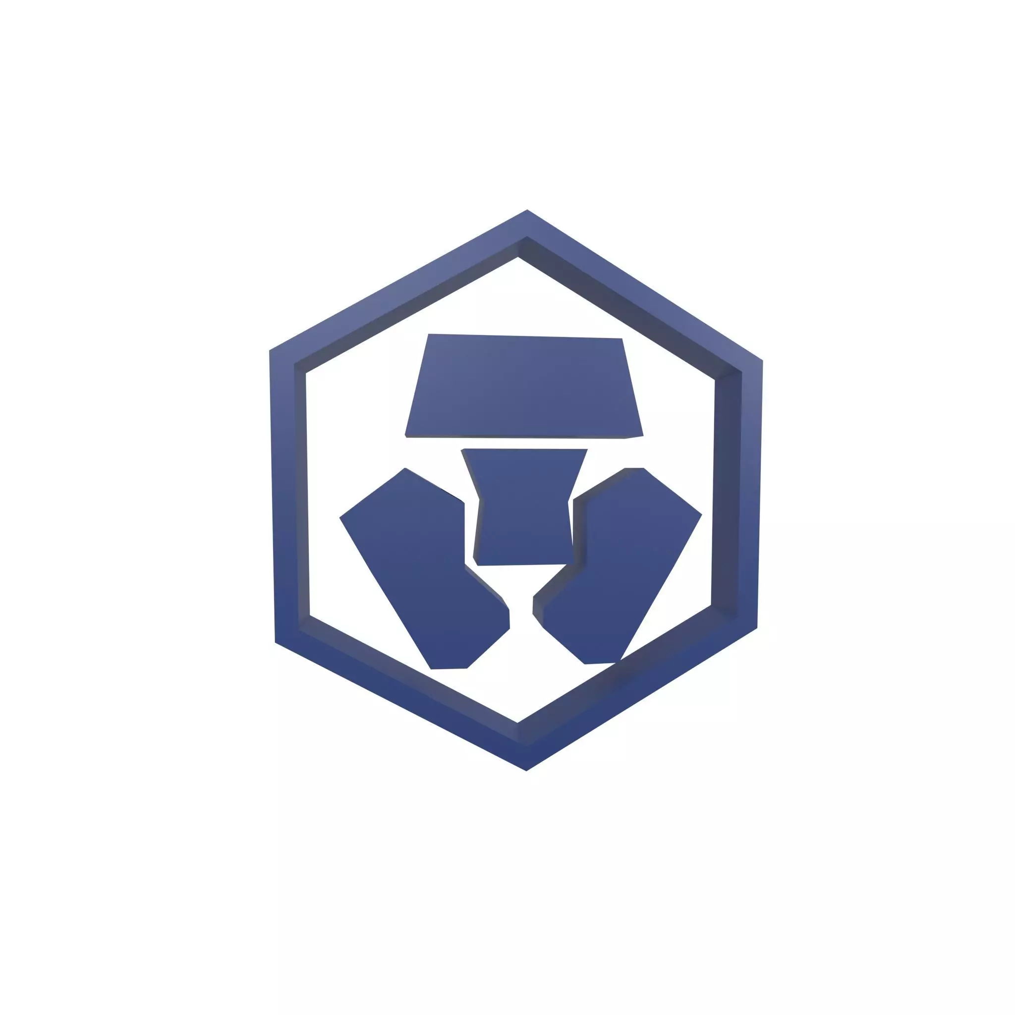 Crypto Com Coin v1 001 Low-poly 3D model