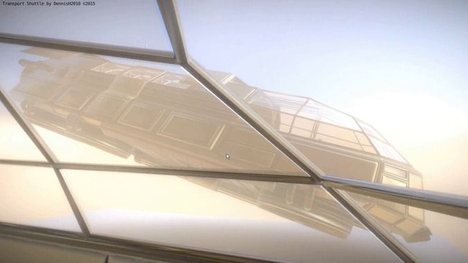 Futuristic Transport Shuttle  Free low-poly 3D model_74