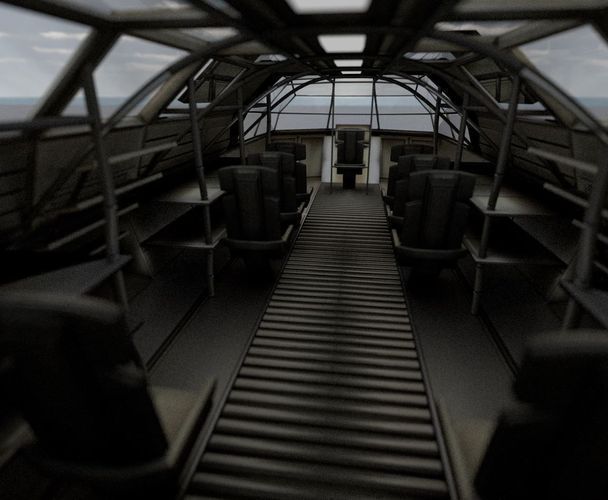 Futuristic Transport Shuttle  Free low-poly 3D model_115