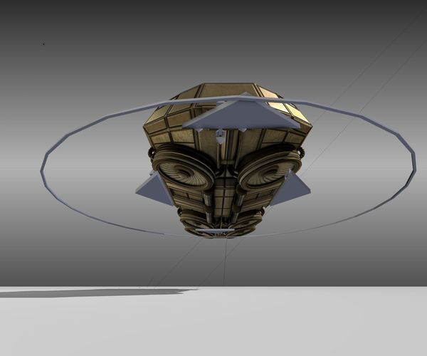 Futuristic Transport Shuttle  Free low-poly 3D model_86