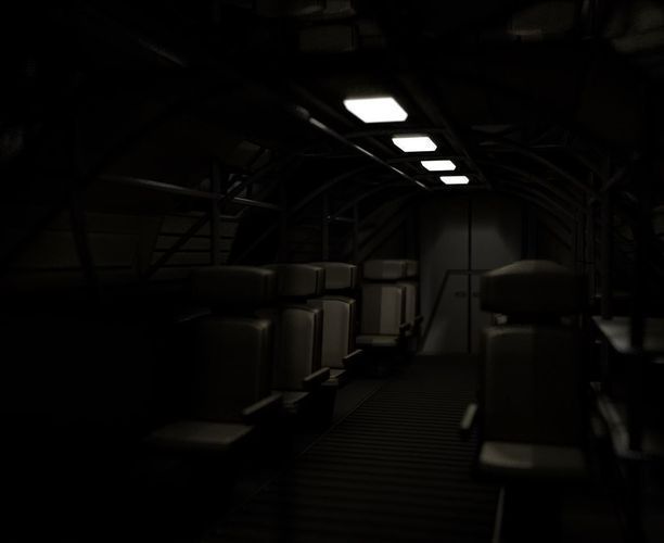 Futuristic Transport Shuttle  Free low-poly 3D model_111