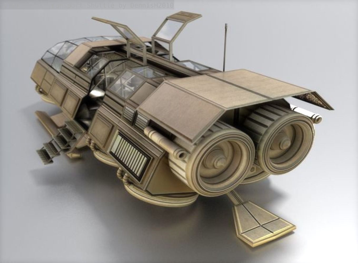 Futuristic Transport Shuttle