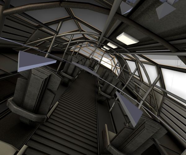 Futuristic Transport Shuttle  Free low-poly 3D model_114