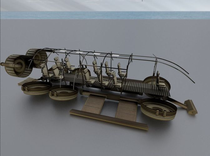 Futuristic Transport Shuttle  Free low-poly 3D model_63