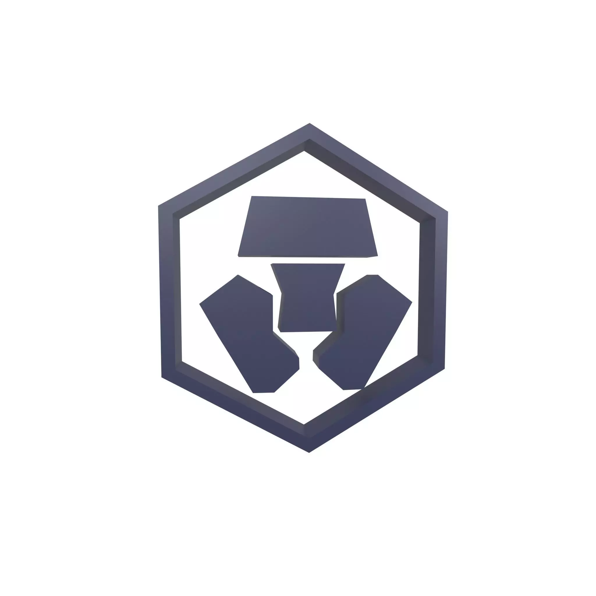 Crypto Com Coin v1 003 Low-poly 3D model_0