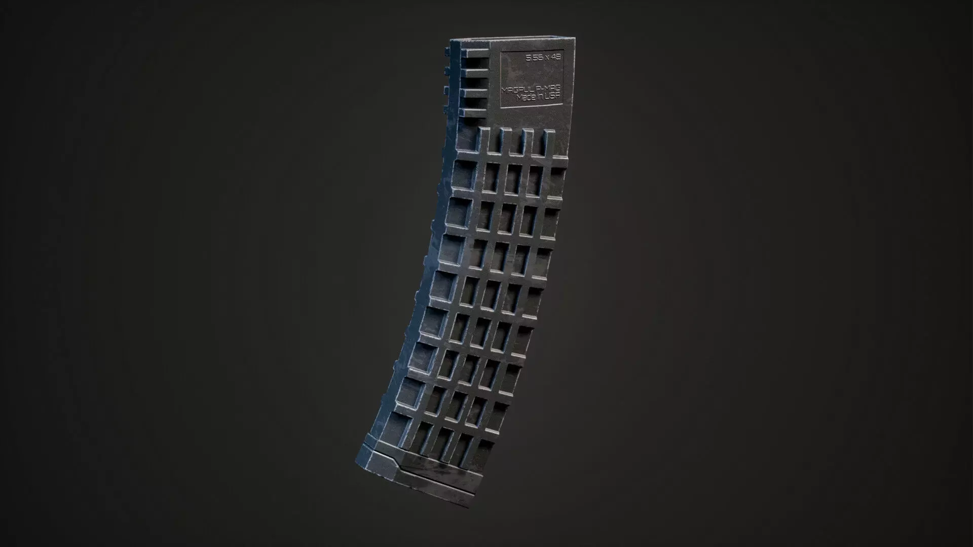 Assault Rifle Magazine Low-poly 3D model_0