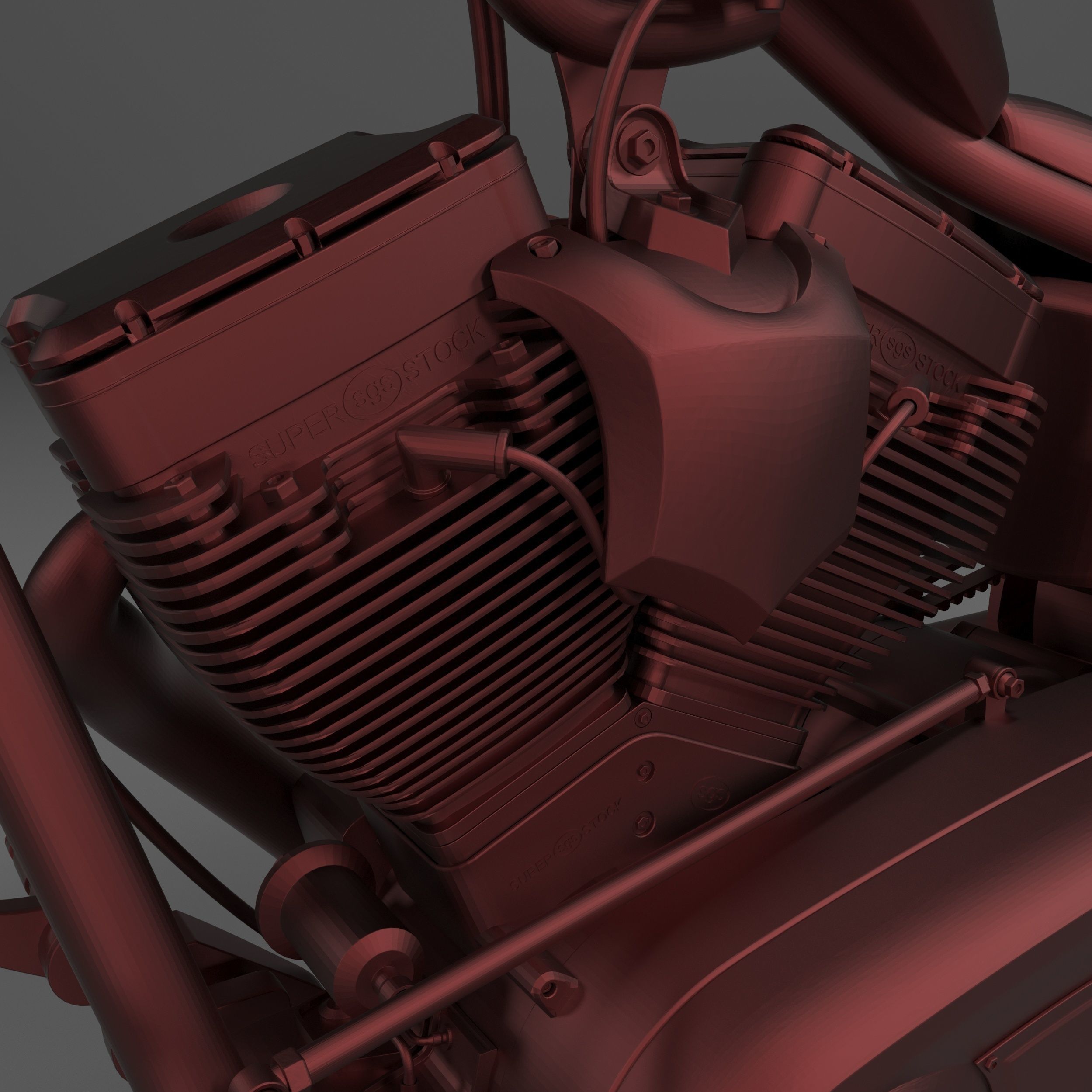 Big Dog K9 Chopper Motorcycle 3D Printable Model 3D print model_11