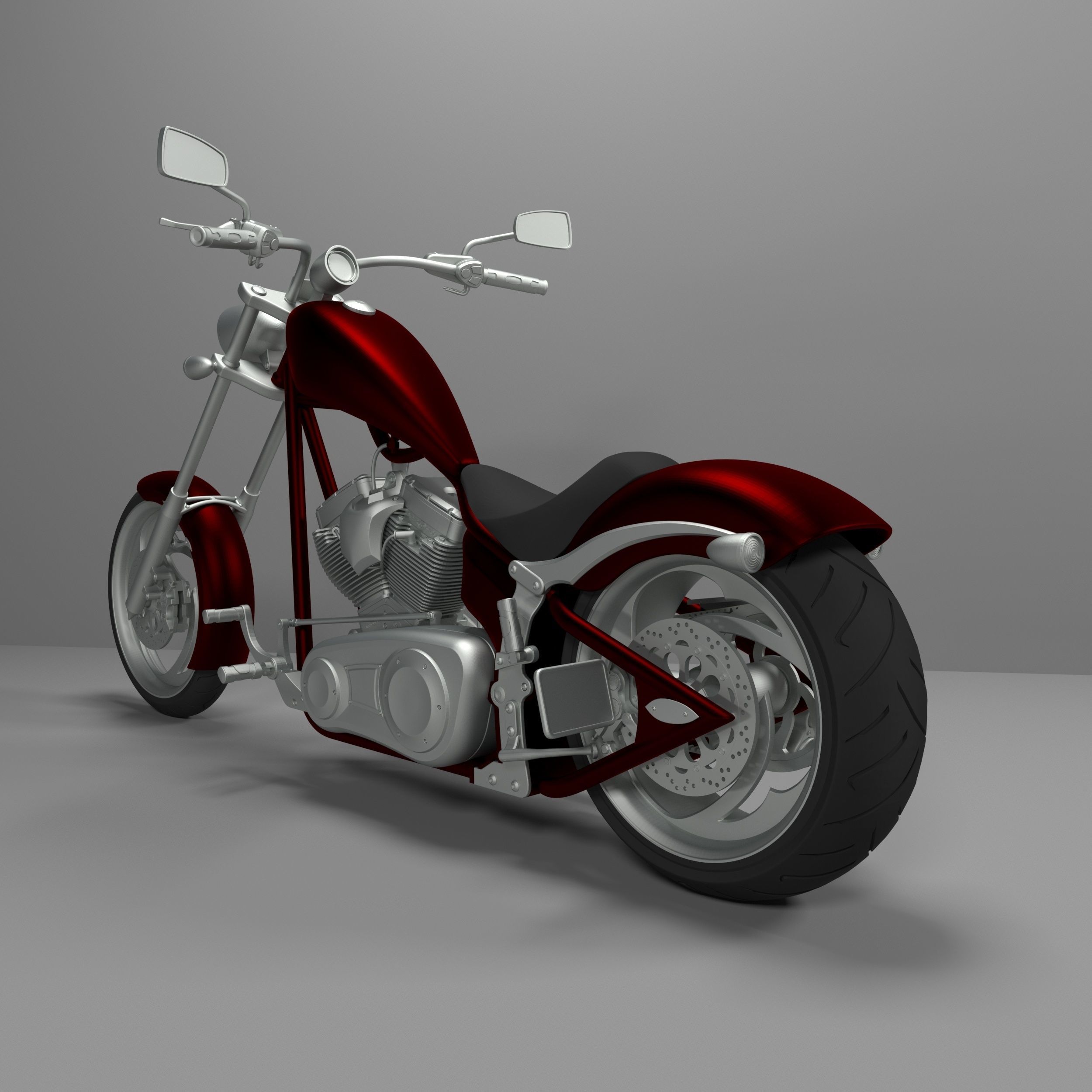 Big Dog K9 Chopper Motorcycle 3D Printable Model 3D print model_1