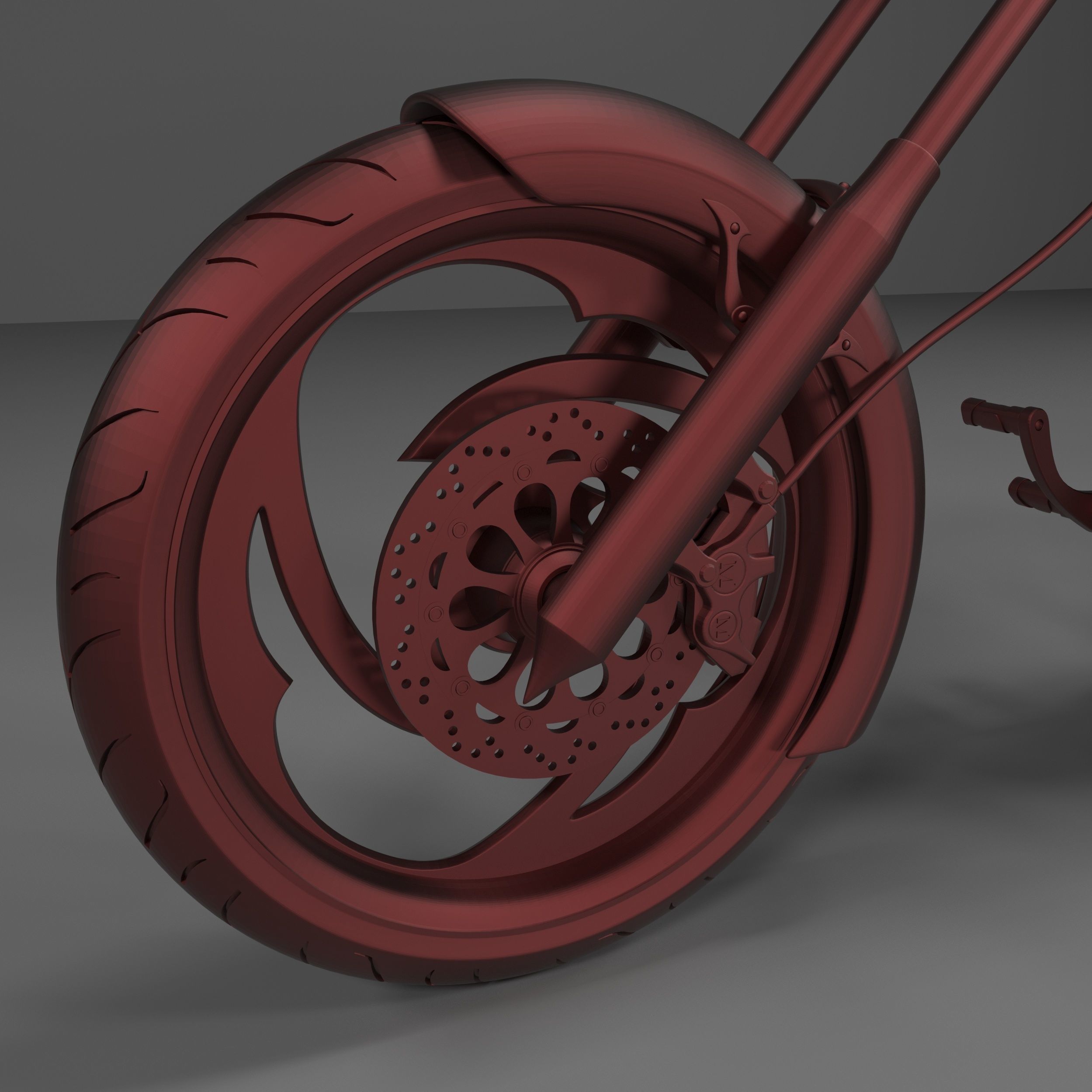 Big Dog K9 Chopper Motorcycle 3D Printable Model 3D print model_7