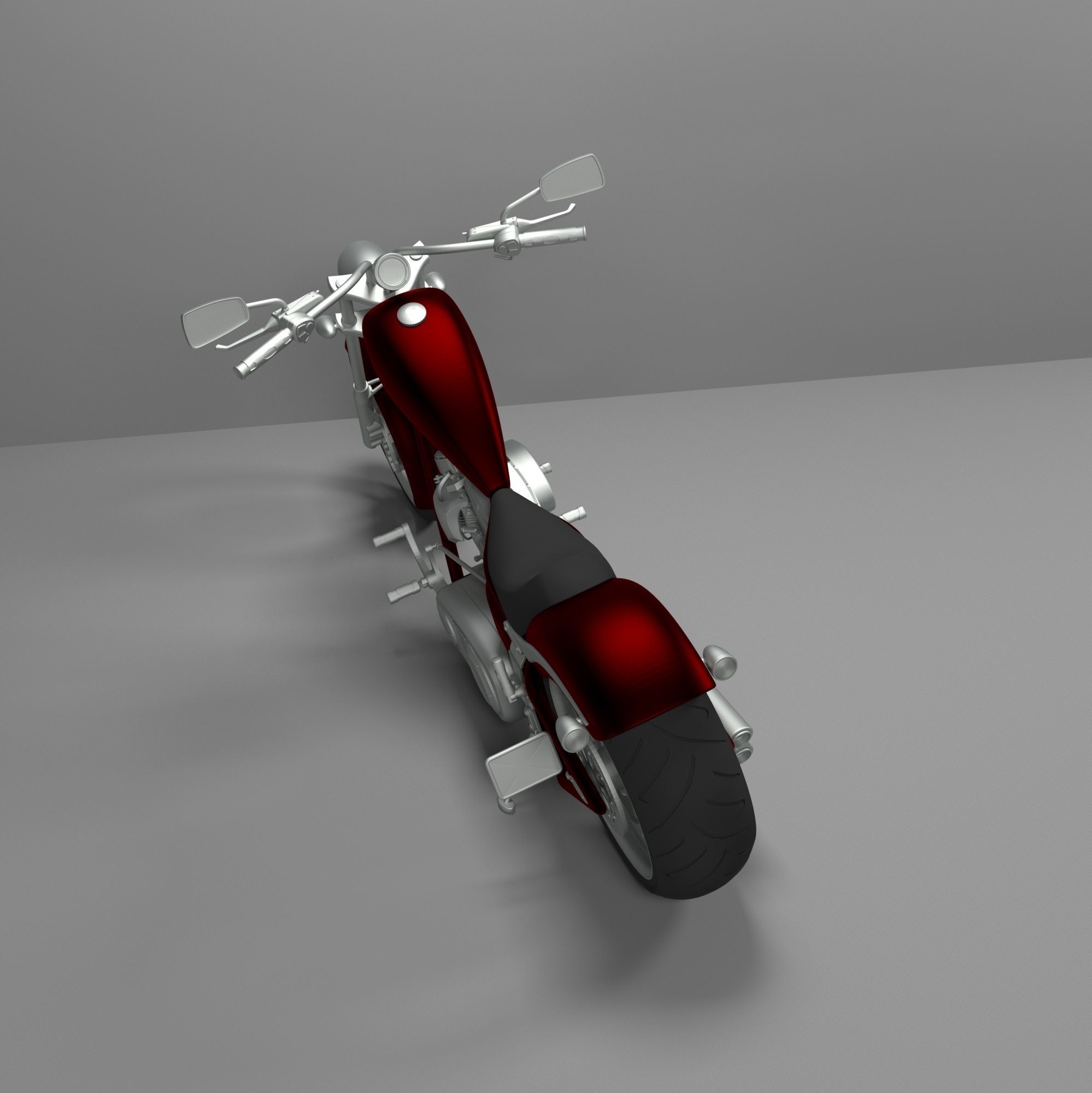 Big Dog K9 Chopper Motorcycle 3D Printable Model 3D print model_4
