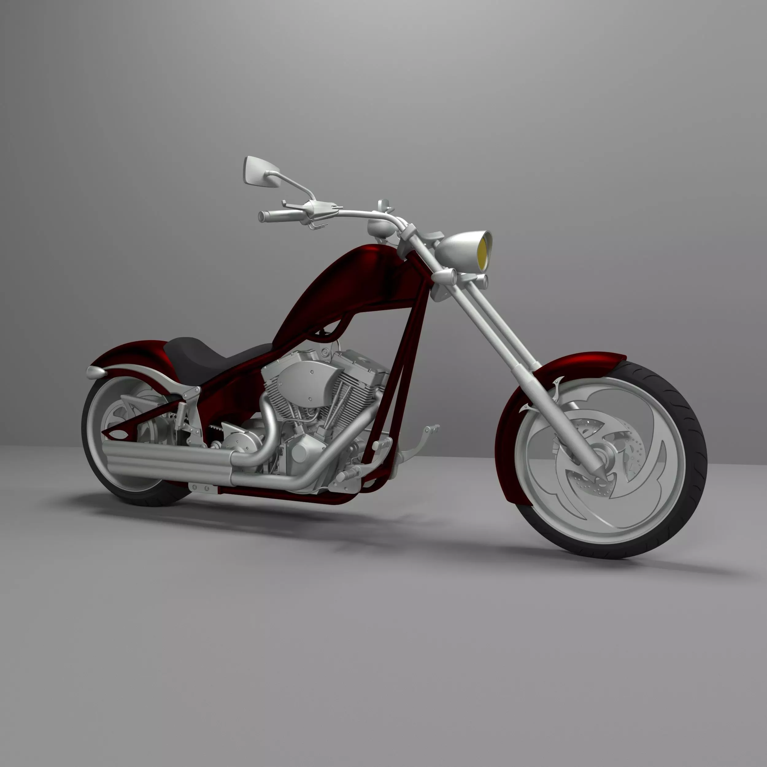 Big Dog K9 Chopper Motorcycle 3D Printable Model 3D print model_0