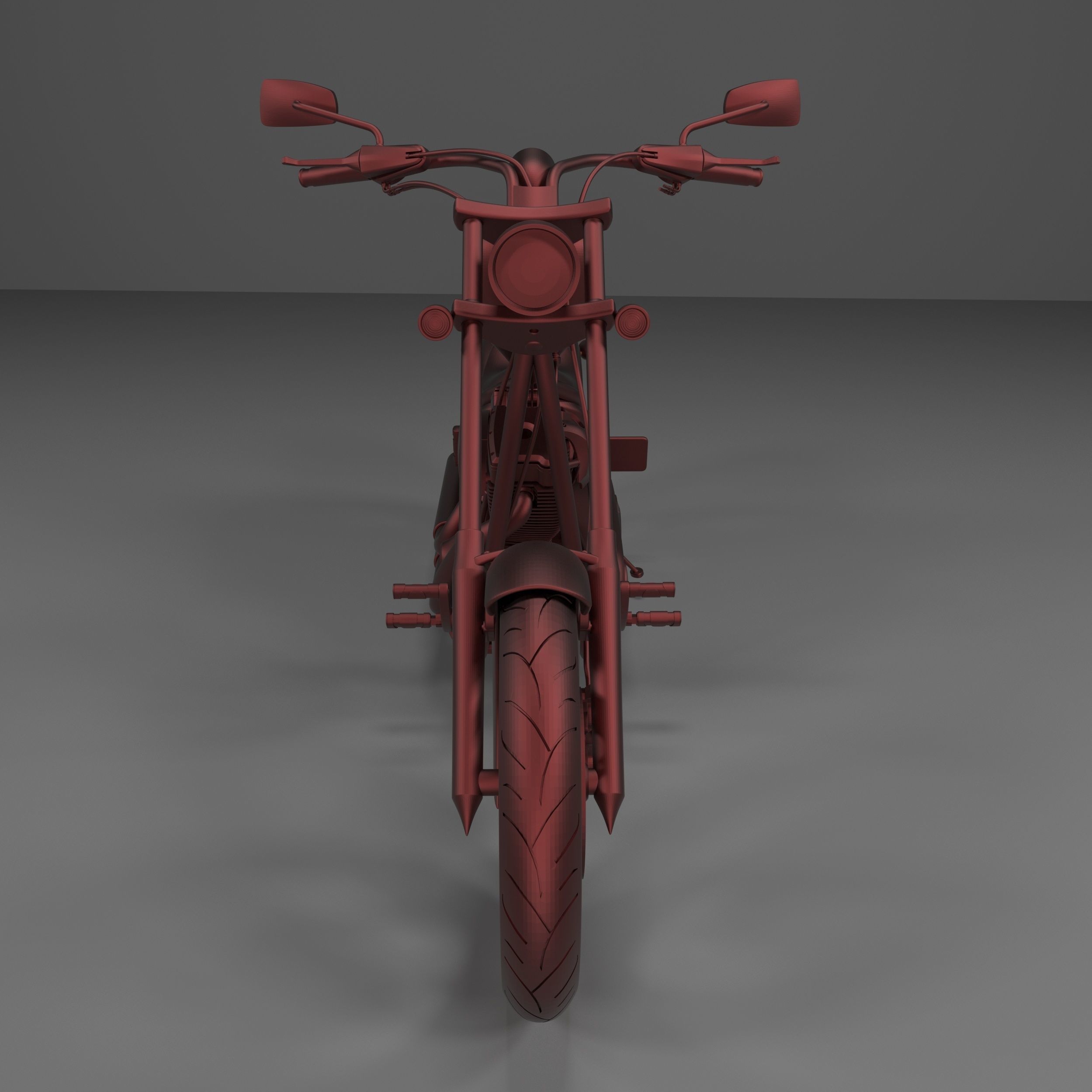 Big Dog K9 Chopper Motorcycle 3D Printable Model 3D print model_9