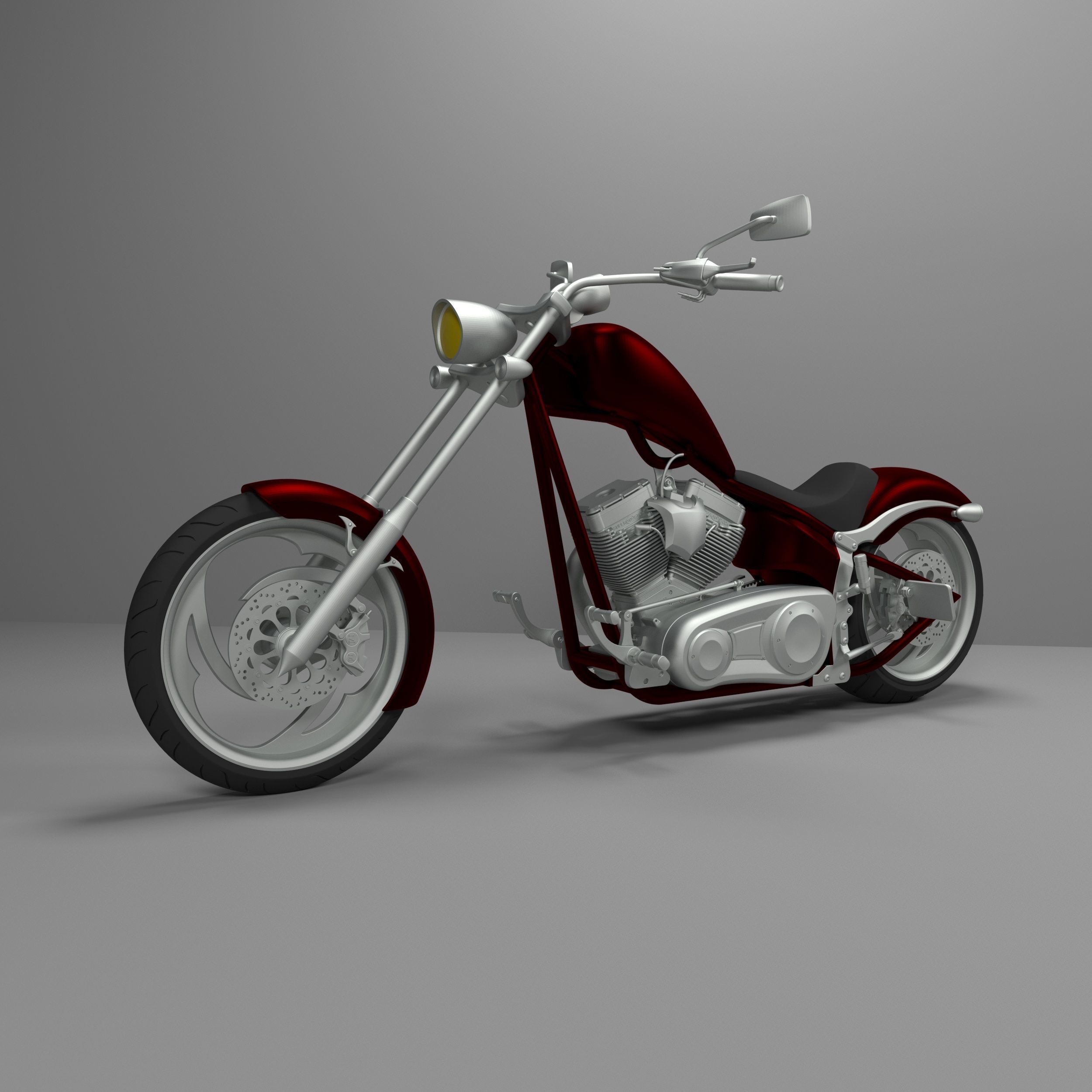 Big Dog K9 Chopper Motorcycle 3D Printable Model 3D print model_5