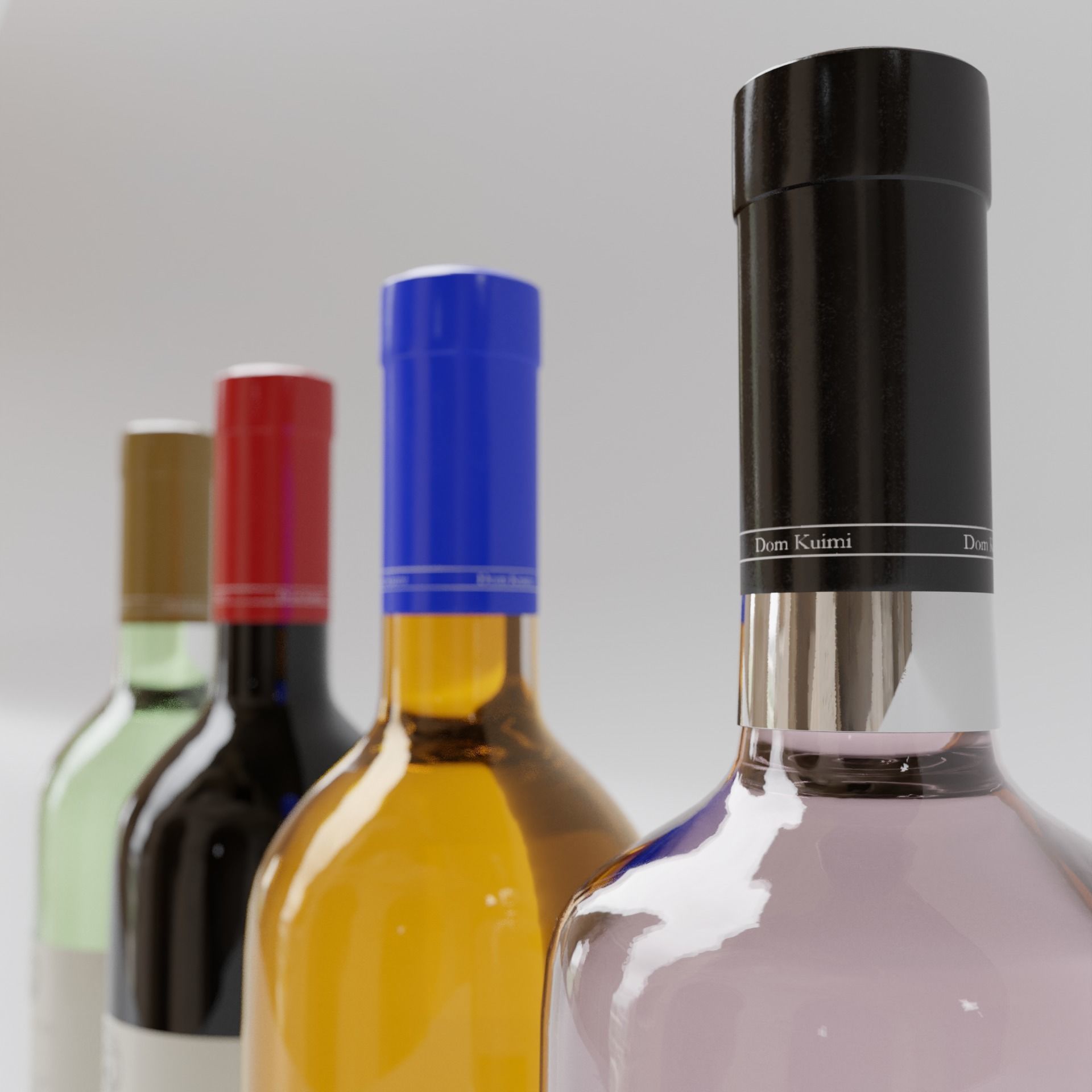 Wine Bottles 3D model_3