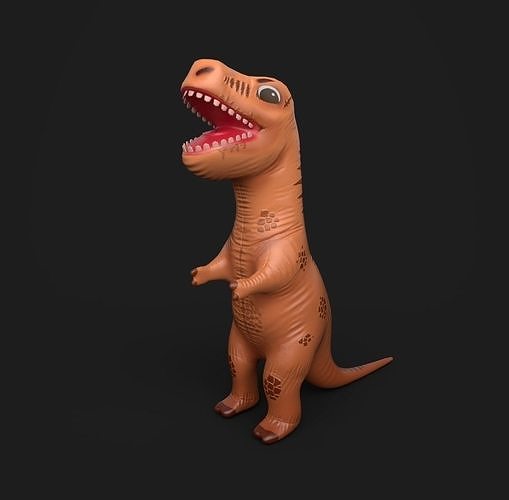 3D MODEL MASCOT T-REX WITH UV AND TEXTURE Low-poly 3D model