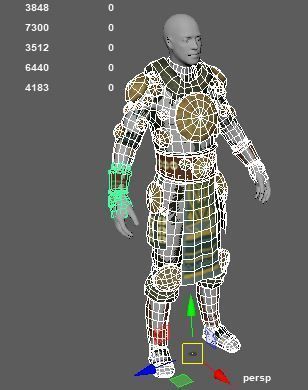 Wooden Plate Armor  Low-poly 3D model_11