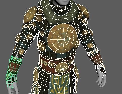 Wooden Plate Armor  Low-poly 3D model_10