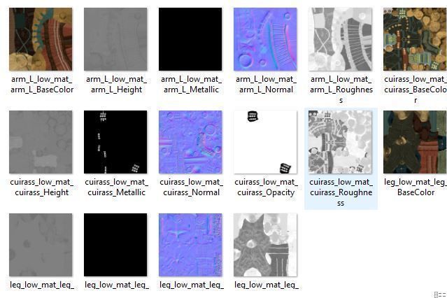 Wooden Plate Armor  Low-poly 3D model_13