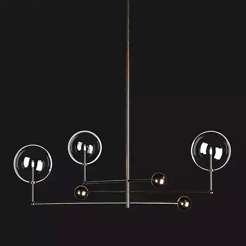 RESTORATION HARDWARE GLASS GLOBE MOBILE CHANDELIER 46