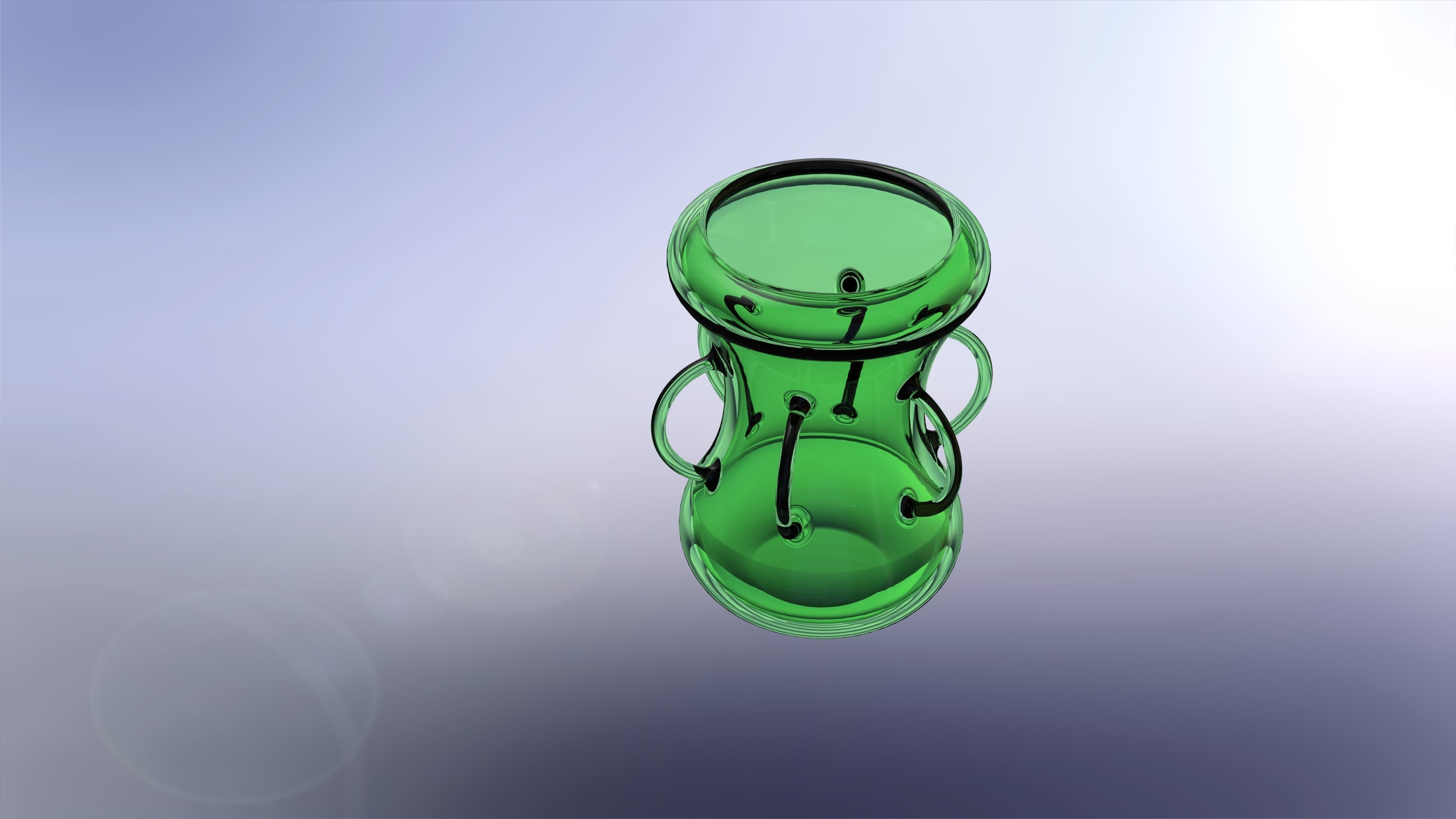 Curvy Vase With Six Equally Spaced Handles 3D model_6