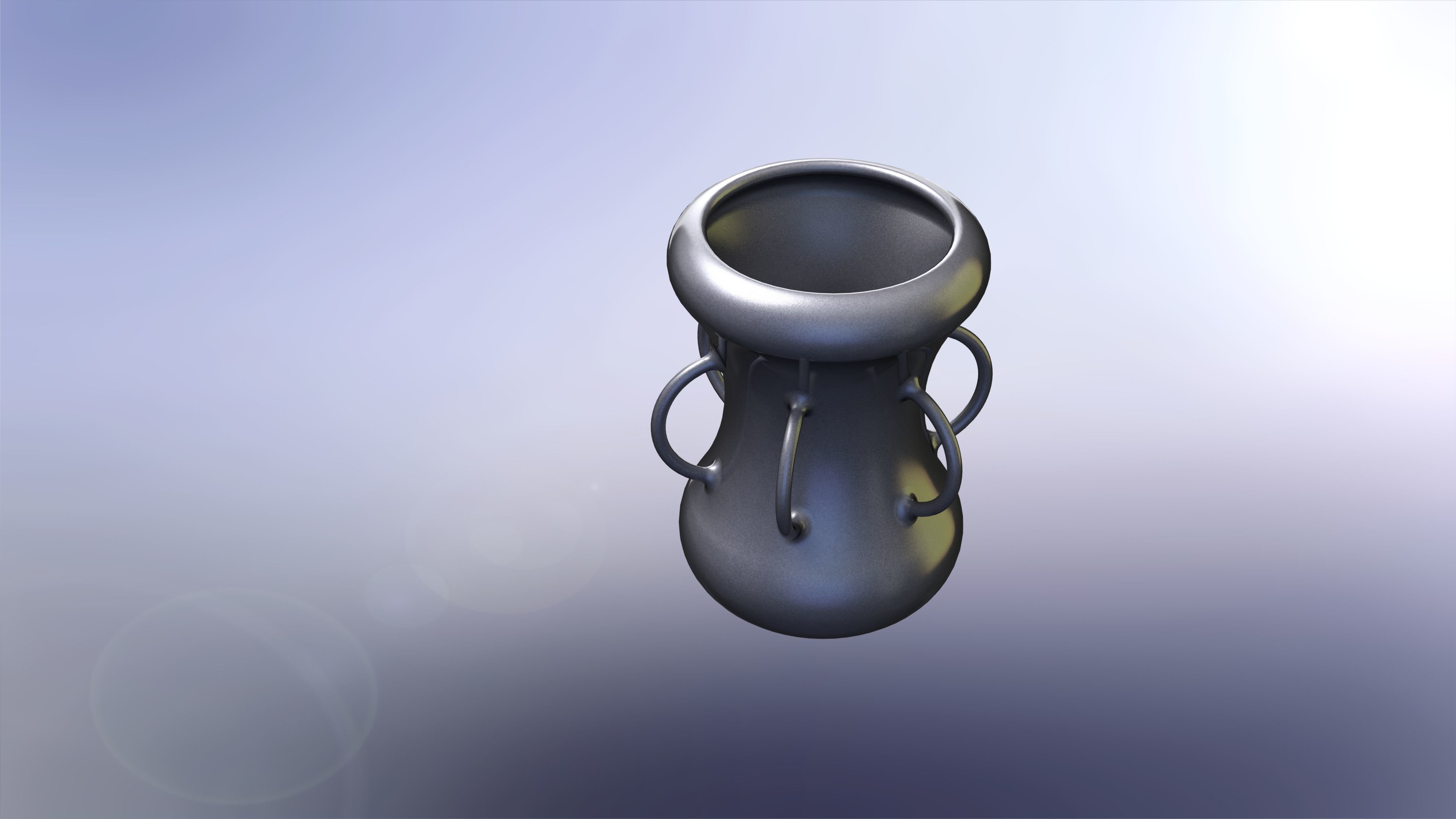 Curvy Vase With Six Equally Spaced Handles 3D model_7