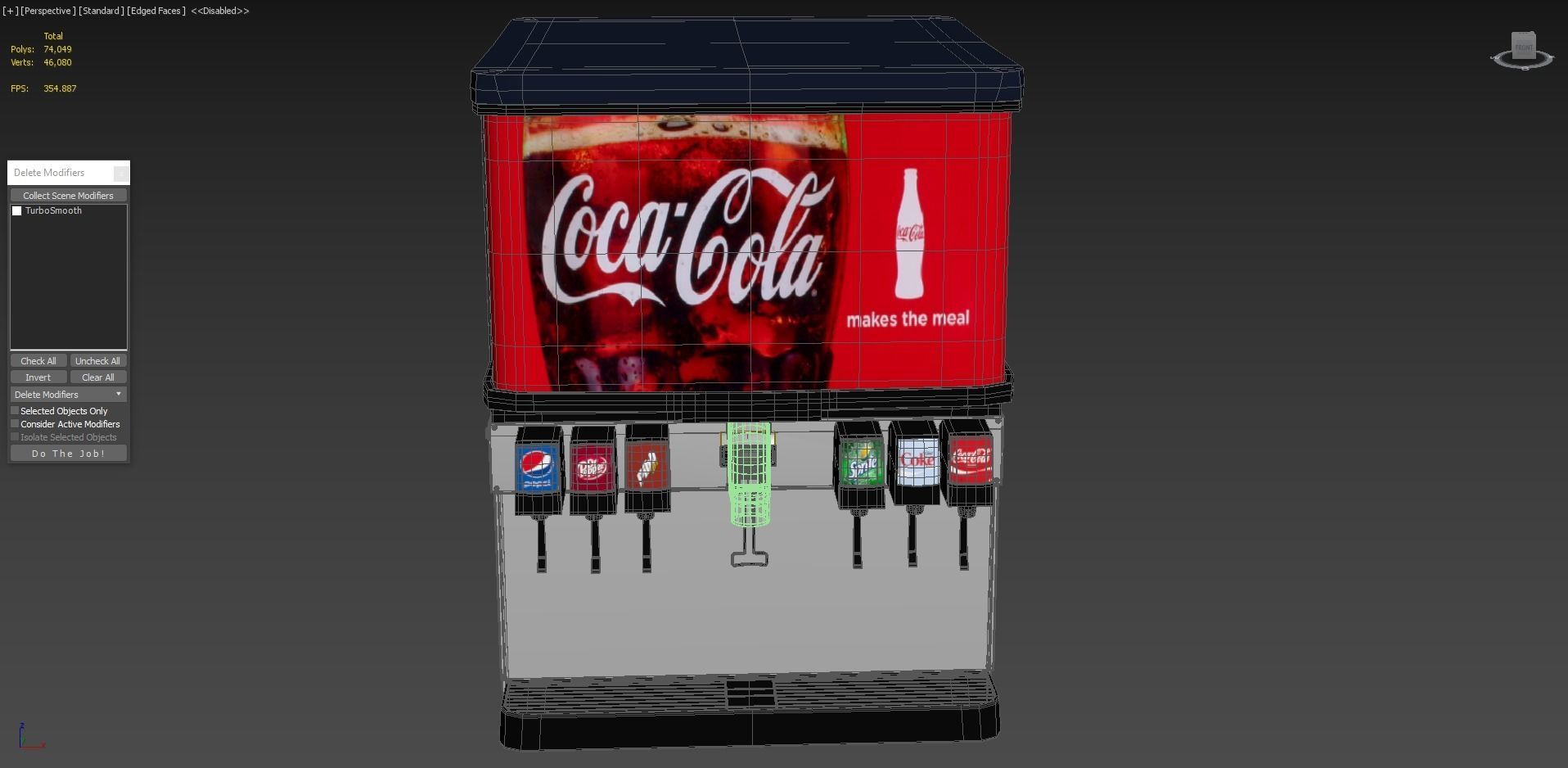 6 Flavor Ice and Beverage Soda Fountain System 3D model_5
