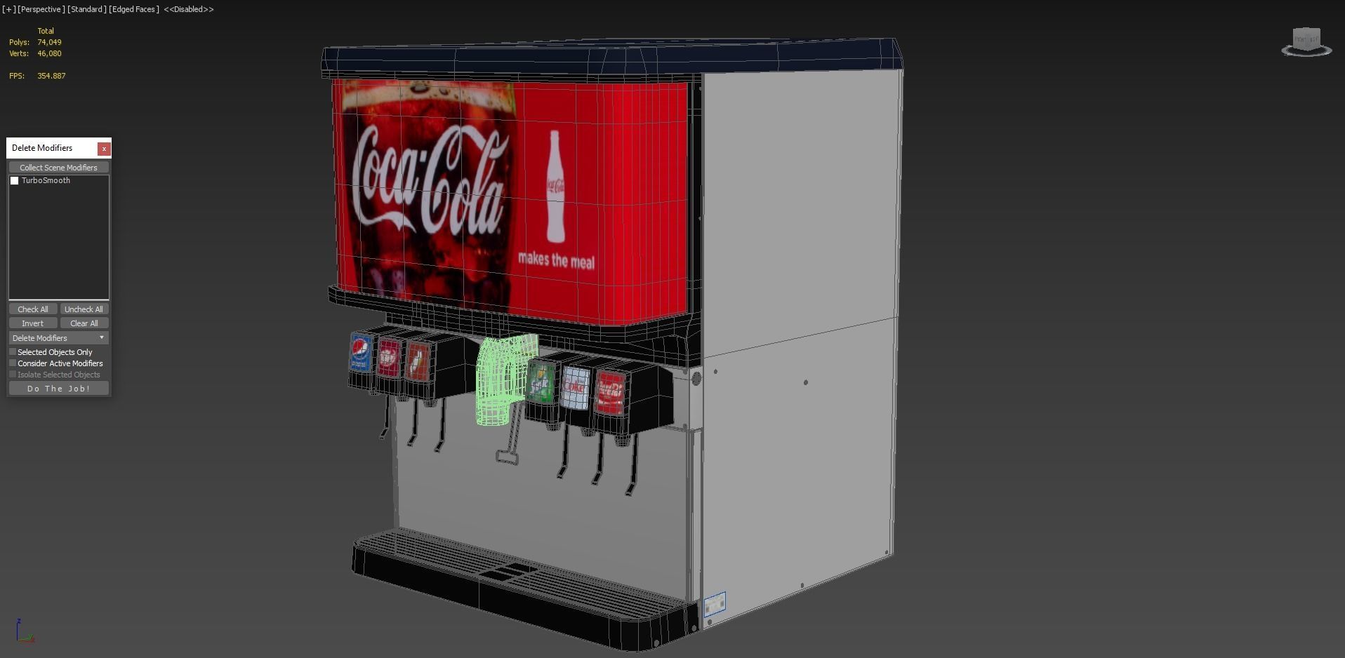 6 Flavor Ice and Beverage Soda Fountain System 3D model_4