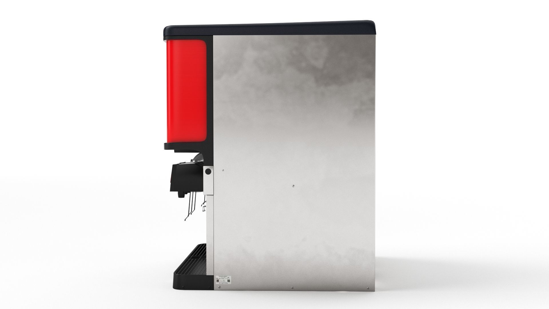 6 Flavor Ice and Beverage Soda Fountain System 3D model_26