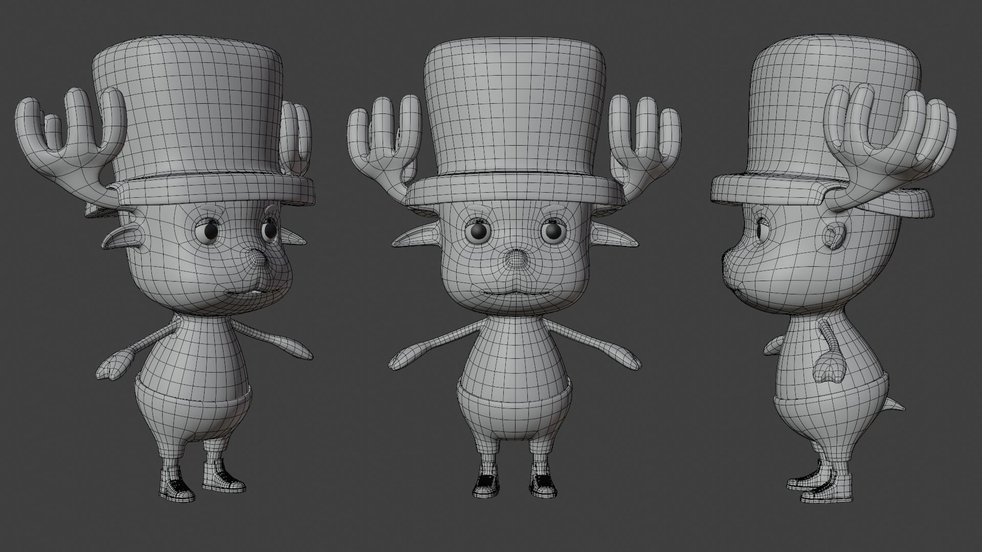Character Tony Tony Chopper One Piece 3D model_4
