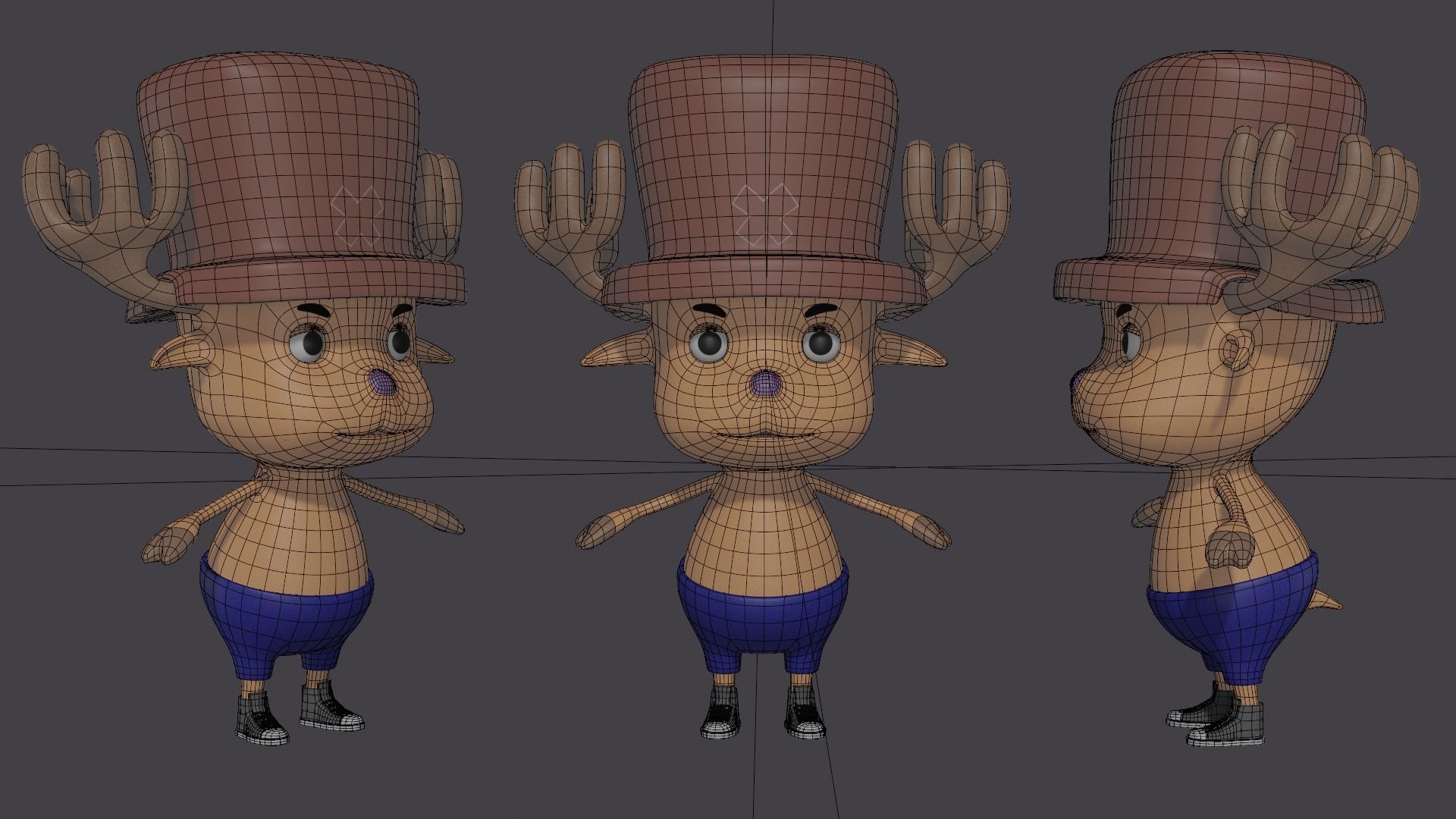 Character Tony Tony Chopper One Piece 3D model_3