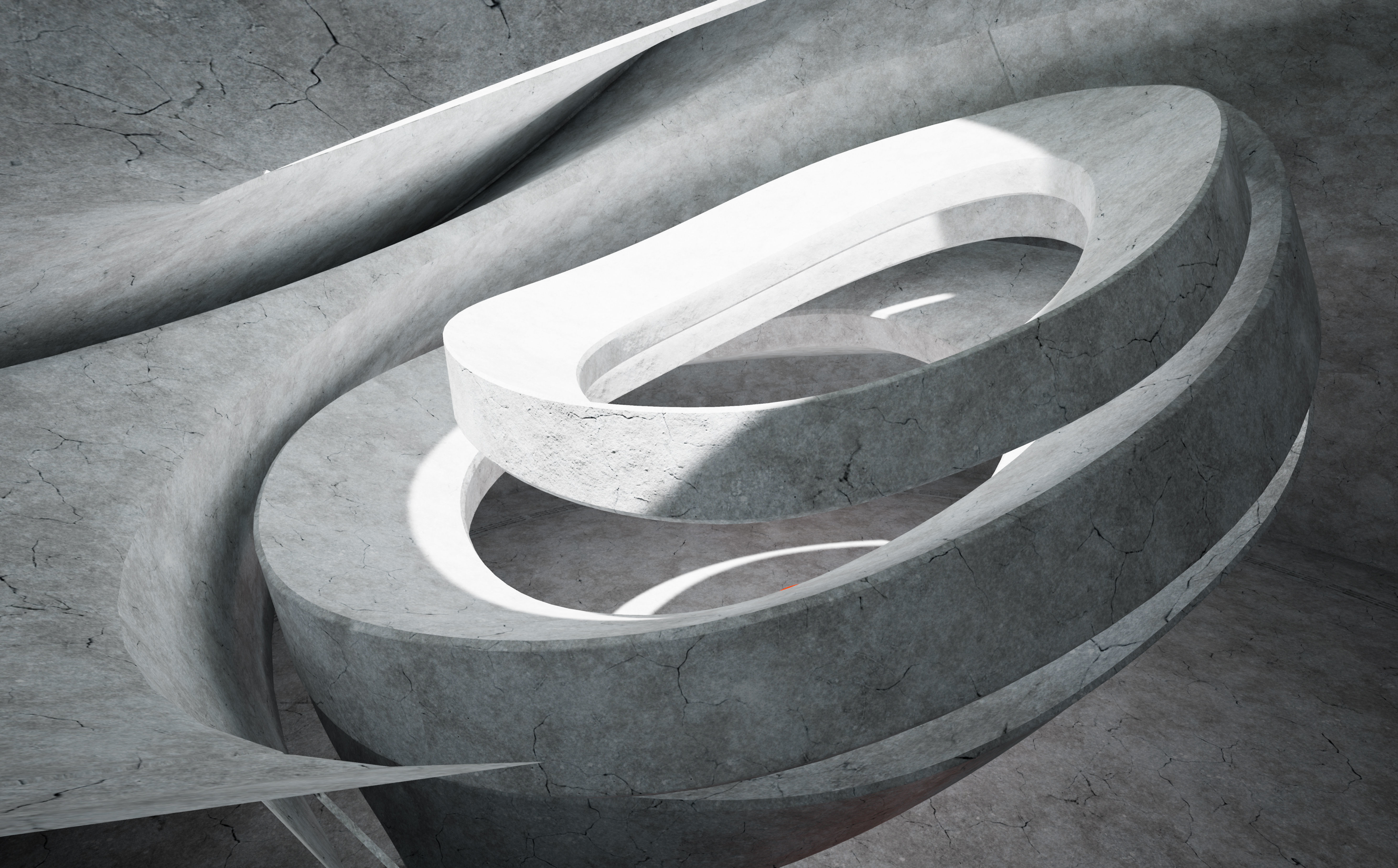 Dynamic Concrete Room Low-poly 3D model_12