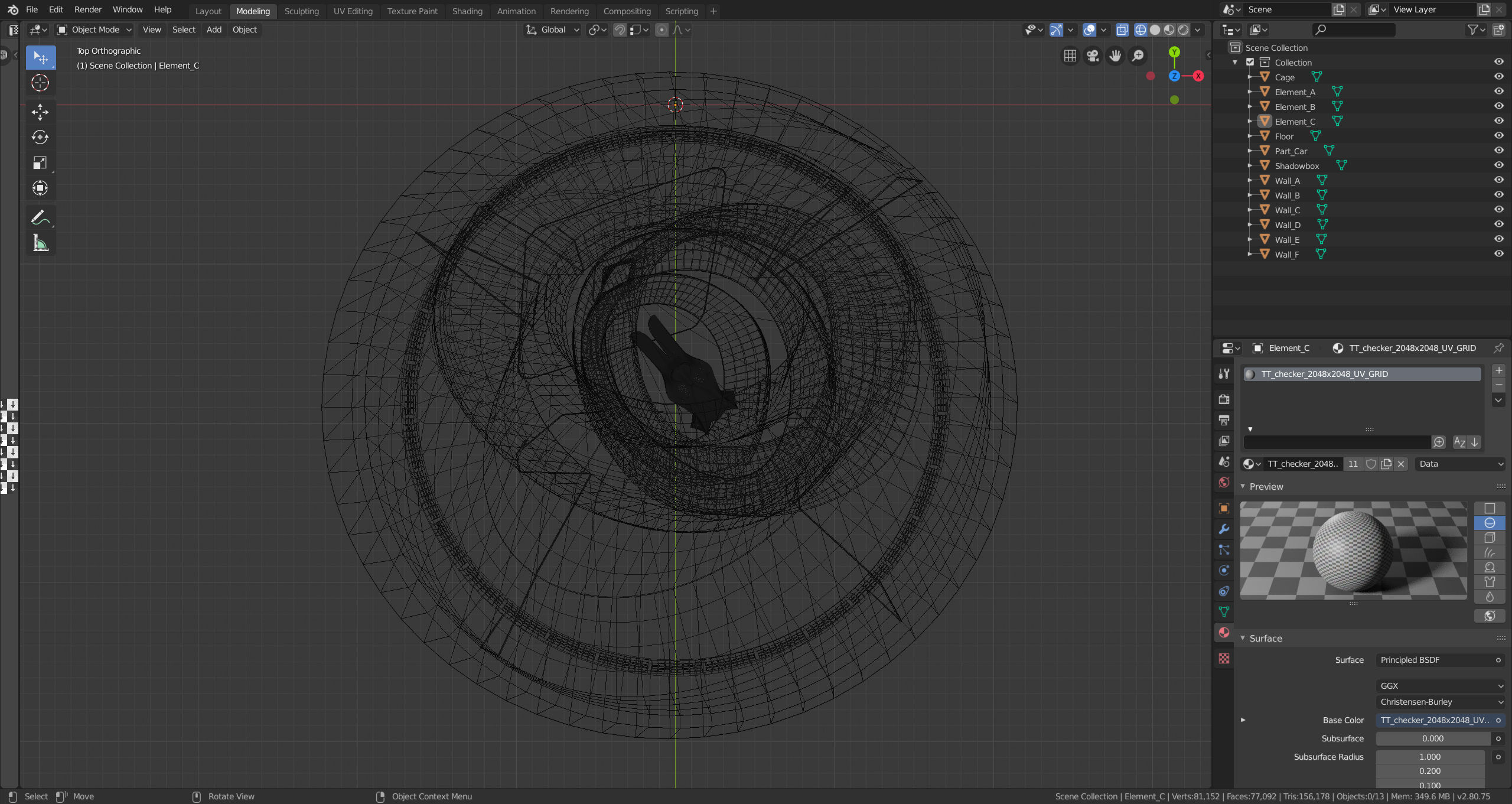 Dynamic Concrete Room Low-poly 3D model_21