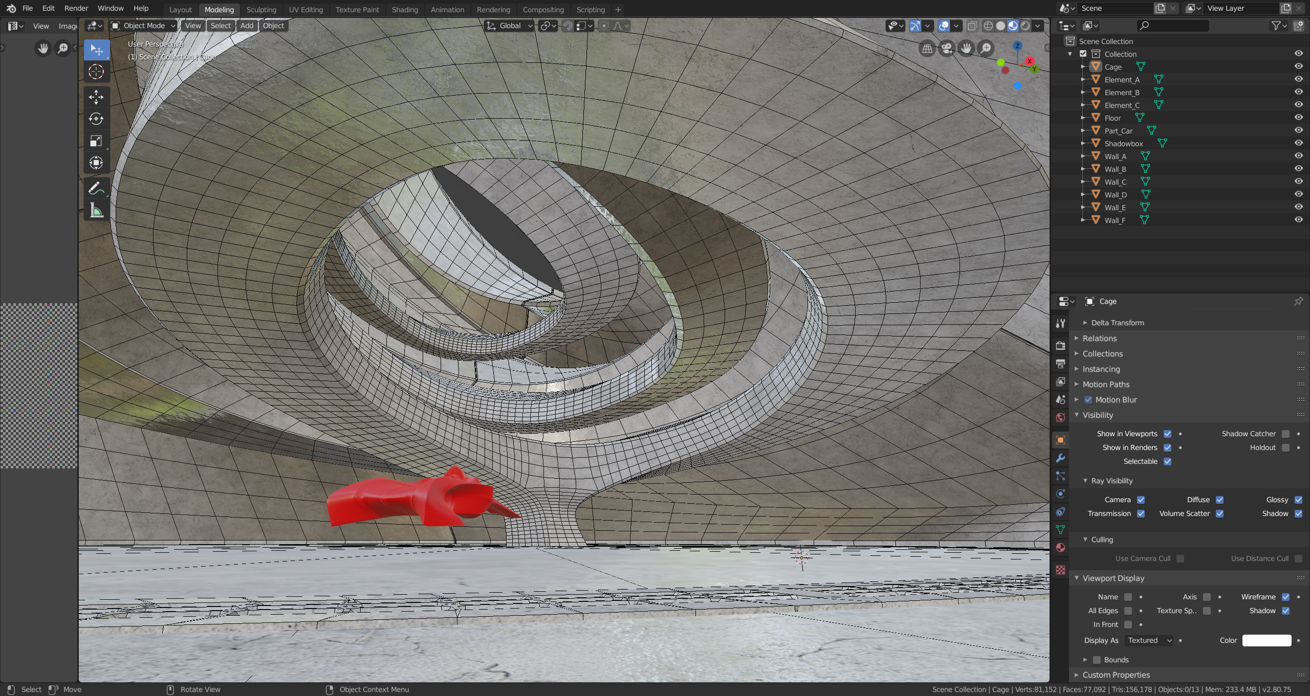 Dynamic Concrete Room Low-poly 3D model_14