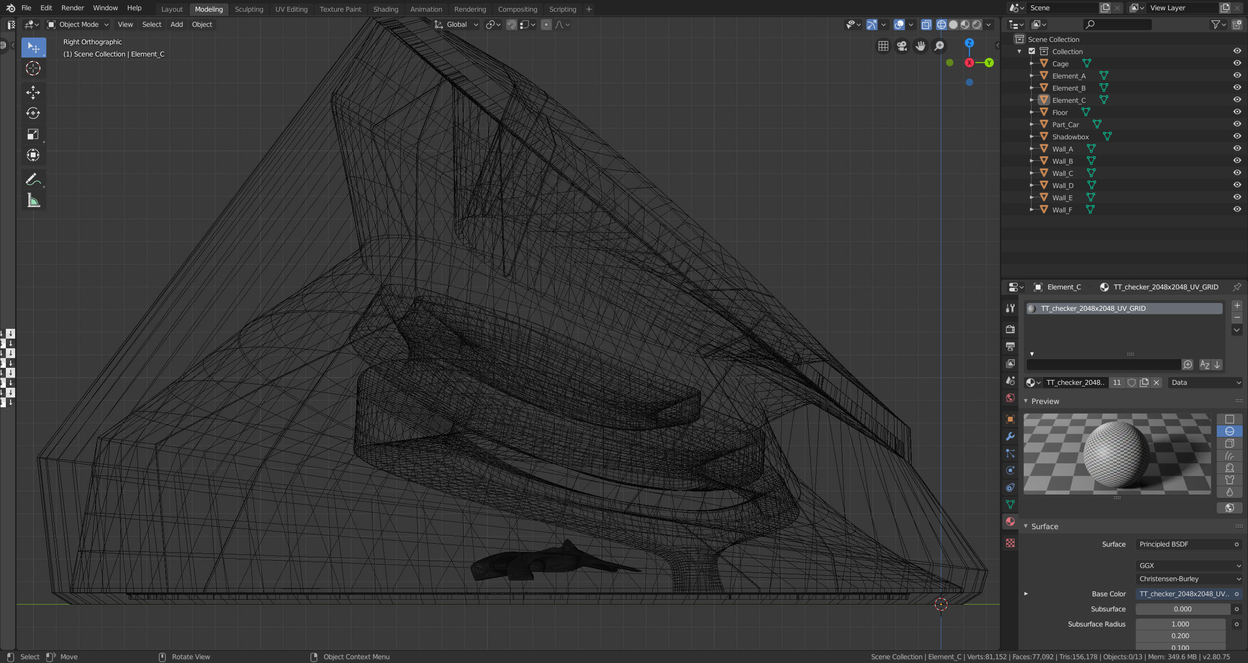 Dynamic Concrete Room Low-poly 3D model_20