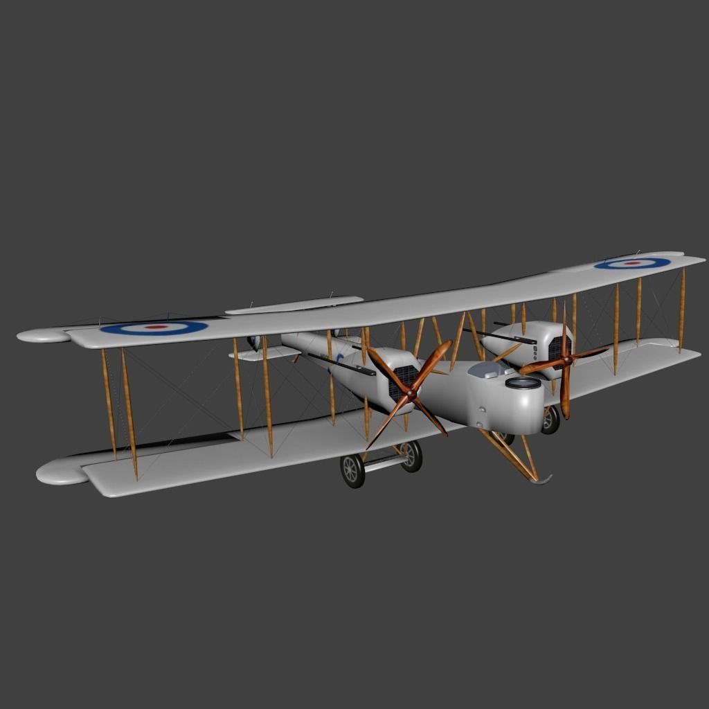 Vivkers Vimy Low-poly 3D model