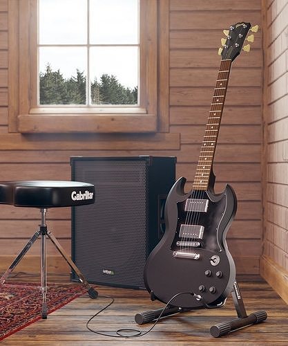 Gibson SG - 3 Different colors - Subdivision-ready 3D model