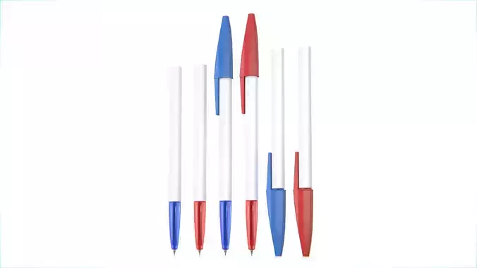Thai Ballpoint Pen Red and Blue set02