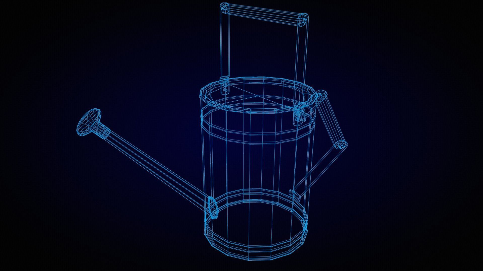 Low-Poly Garden Tools Free low-poly 3D model_12