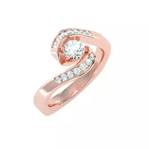solitaire wedding engagement women ring 3dm render detail