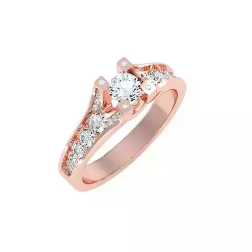 solitaire wedding engagement women ring 3dm render detail