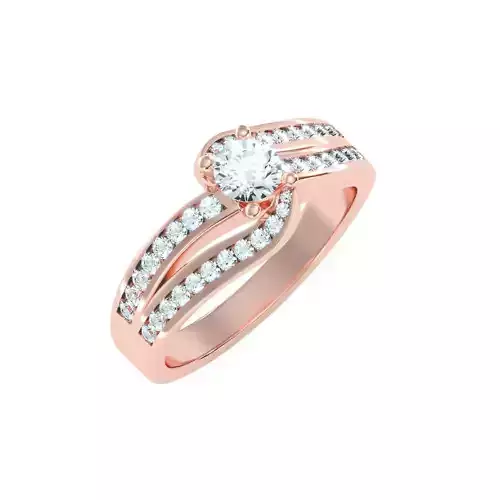 solitaire wedding engagement women ring 3dm render detail