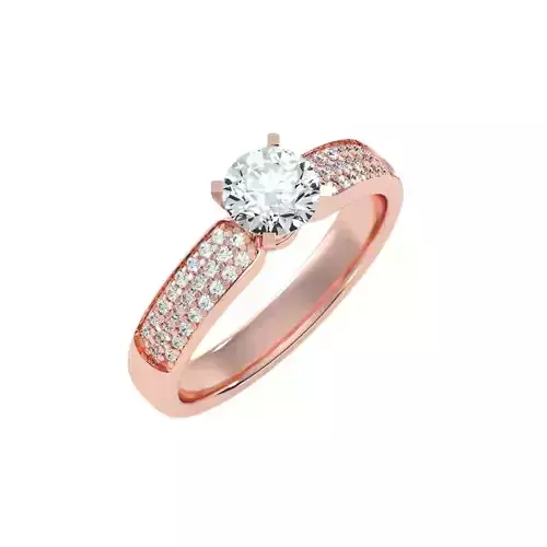 solitaire wedding engagement women ring 3dm render detail