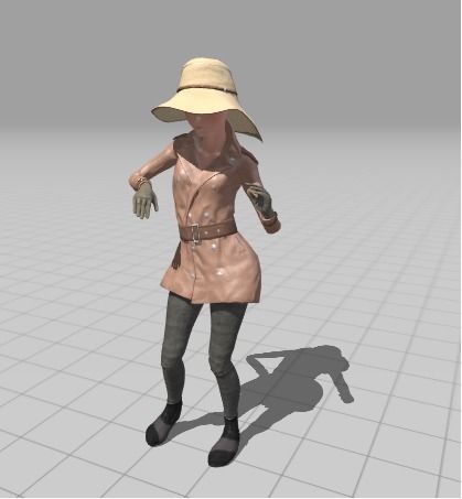 3d Woman Cartoon Character for ready for game Low-poly 3D model_1
