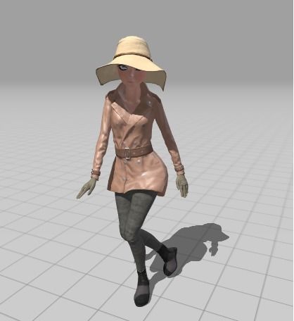 3d Woman Cartoon Character for ready for game Low-poly 3D model_2