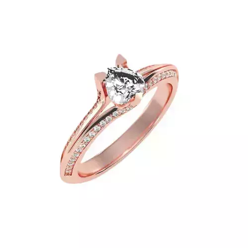 solitaire wedding engagement women ring 3dm render detail