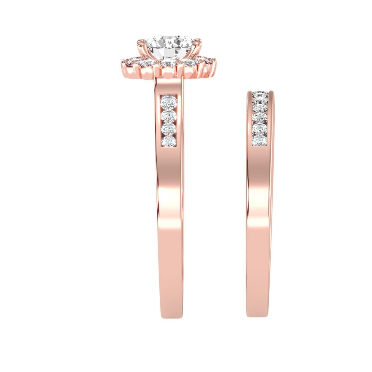 solitaire wedding engagement women ring 3dm render detail 3D print model_3